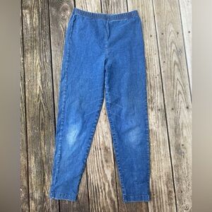 Vintage 90s Falls Creek Blue Slim Leg Stretch Cotton Jeans Elastic Waist Size M